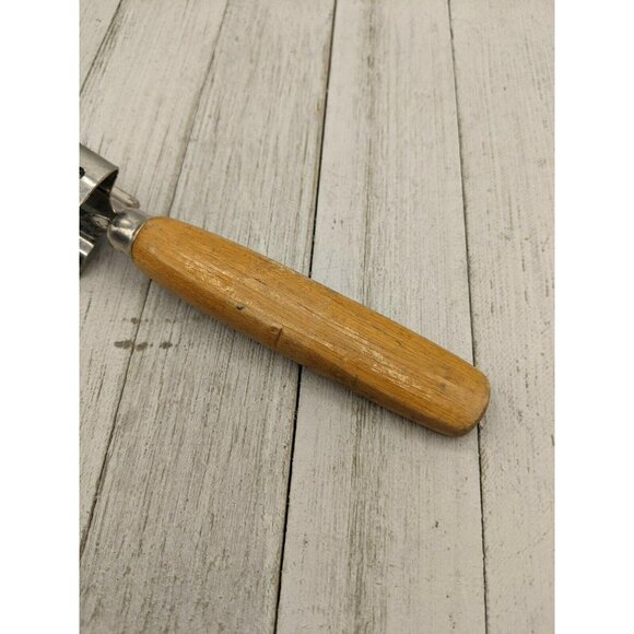 A&J Wood Handle 7" Knife Sharpener Pull Through Vintage - Picture 2 of 7